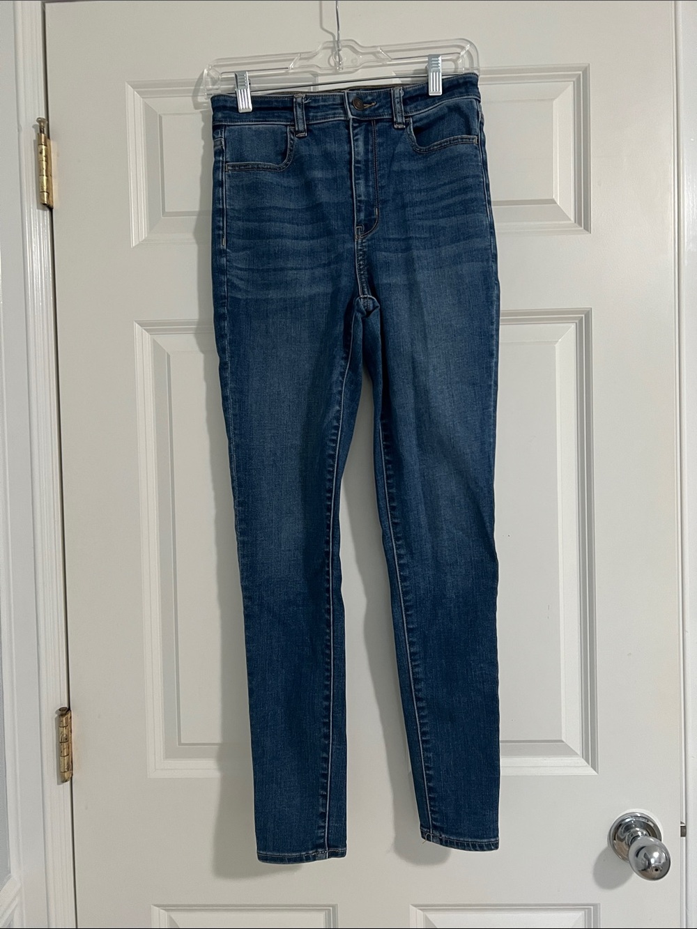 American Eagle Next Level Stretch Blue High-Rise Skinny Jeans